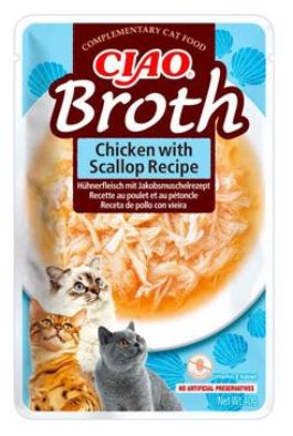 Churu Cat CIAO Broth Chicken with Scallop Recipe 40g 