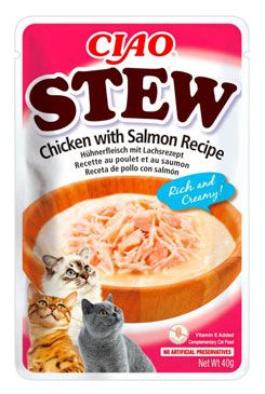 Churu Cat CIAO Stew Chicken with Salmon Recipe 40g 
