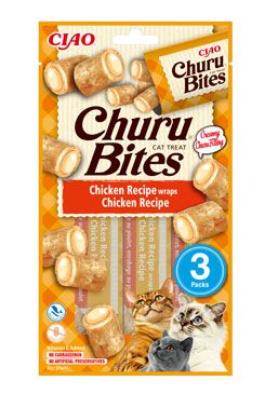 Churu Cat Bites Chicken wraps&Chicken Purée 3x10g 