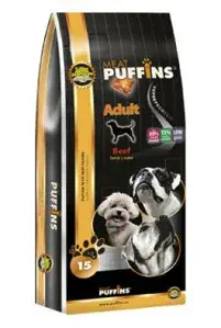 Puffins Dog Adult Beef 15kg 