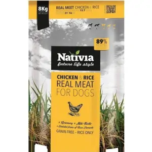 Nativia Real Meat Chicken&Rice 8 kg