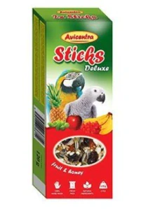 Avicentra tyčinky velký papoušek - ovoce+med 2ks 