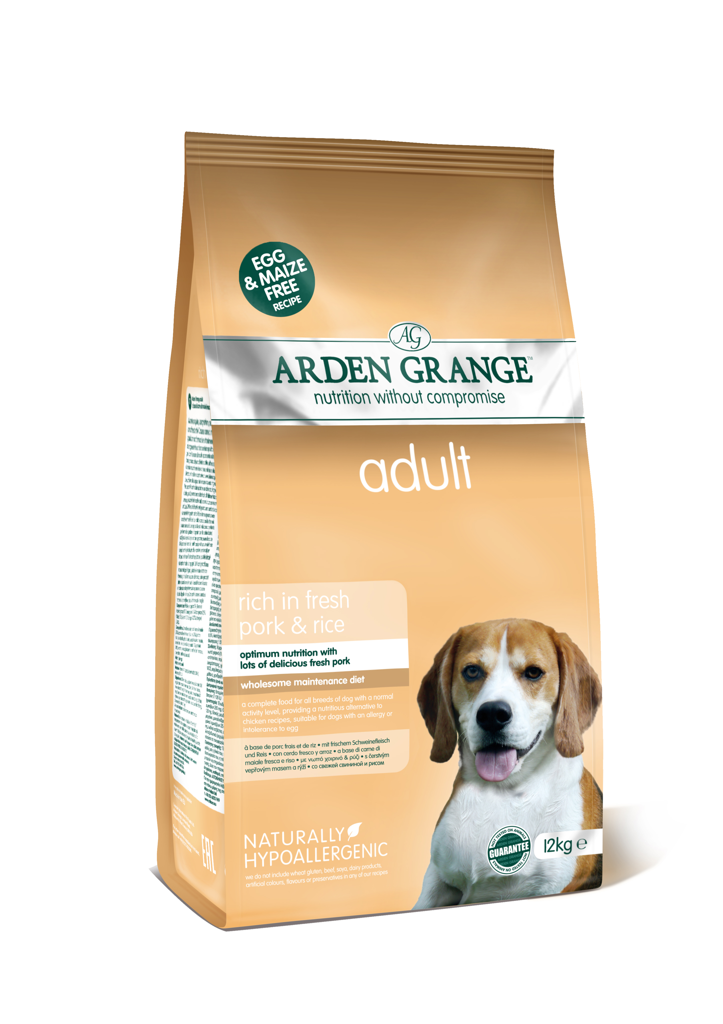 Arden Grange Dog Adult rich in fresh Pork&Rice 12kg