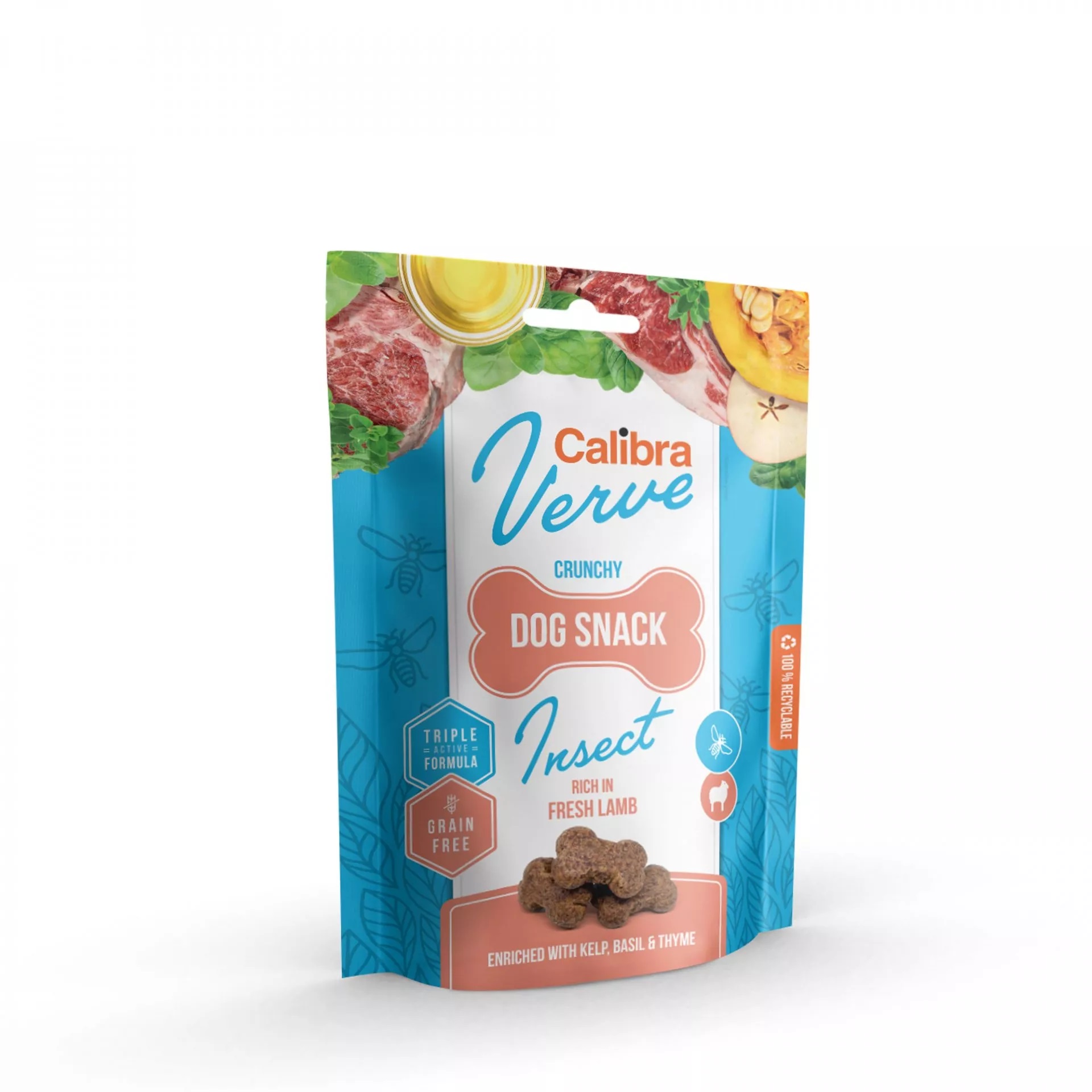 Calibra Dog Verve Crunchy Snack Insect&Fresh Lamb 150g