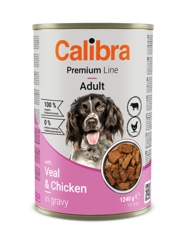 Calibra Dog Premium konz. with Veal&Chicken 1240g
