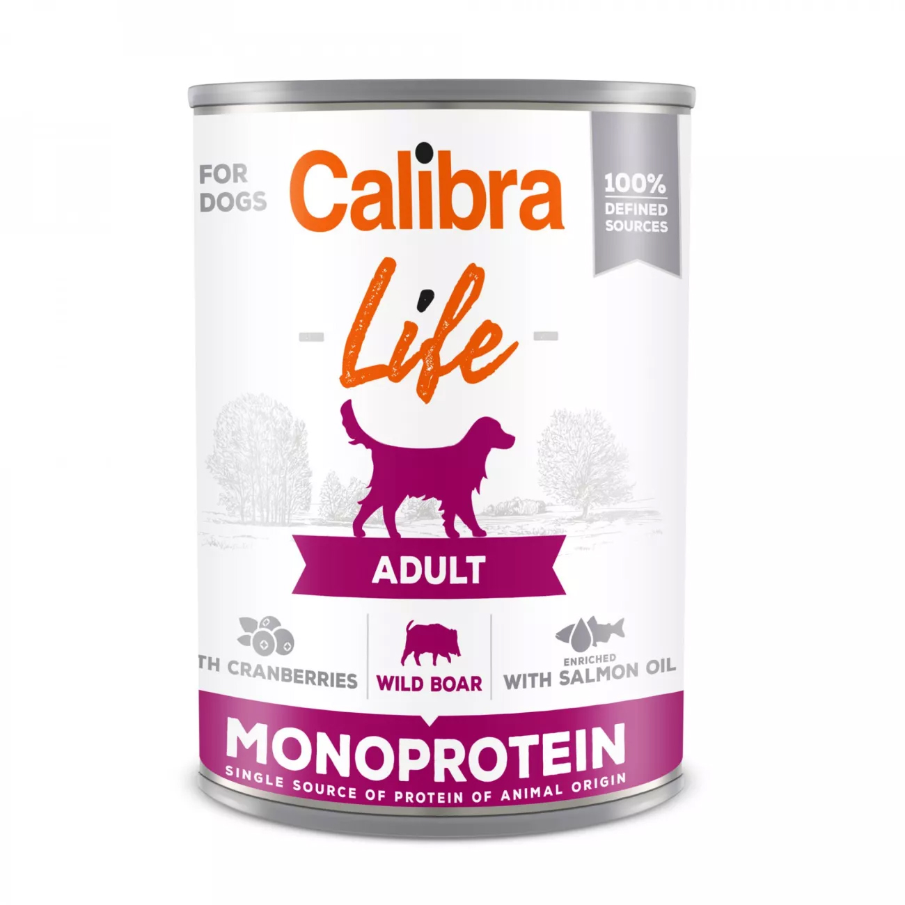 Calibra Dog Life  konz.Adult Wild boar with cran. 400g
