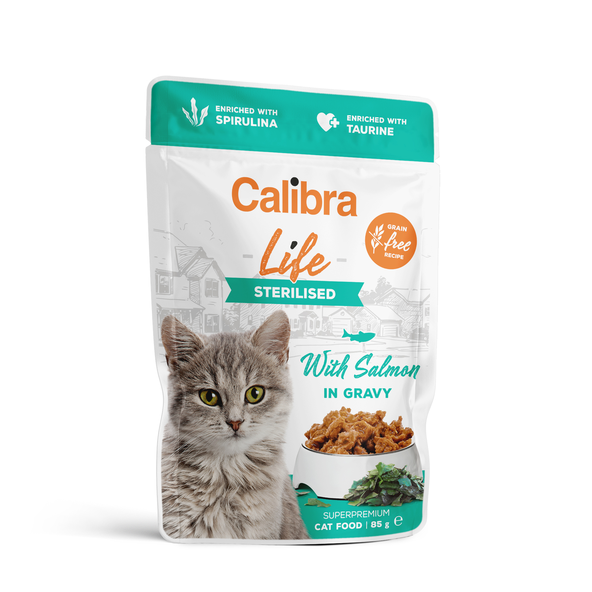 Calibra Cat Life kapsa Sterilised Salmon in gravy 85g