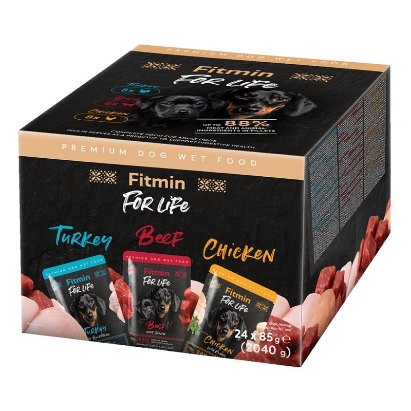 Fitmin For Life Multipack kapsiček pro psy 24 ks po 85 g