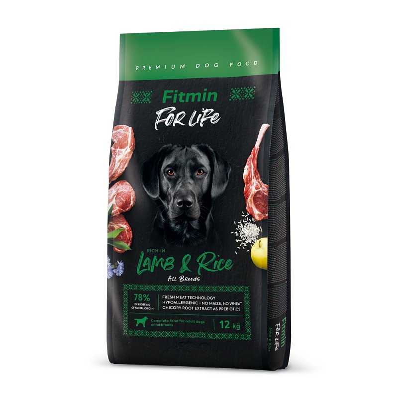 Fitmin For Life Lamb & Rice kompletní krmivo pro psy 12kg