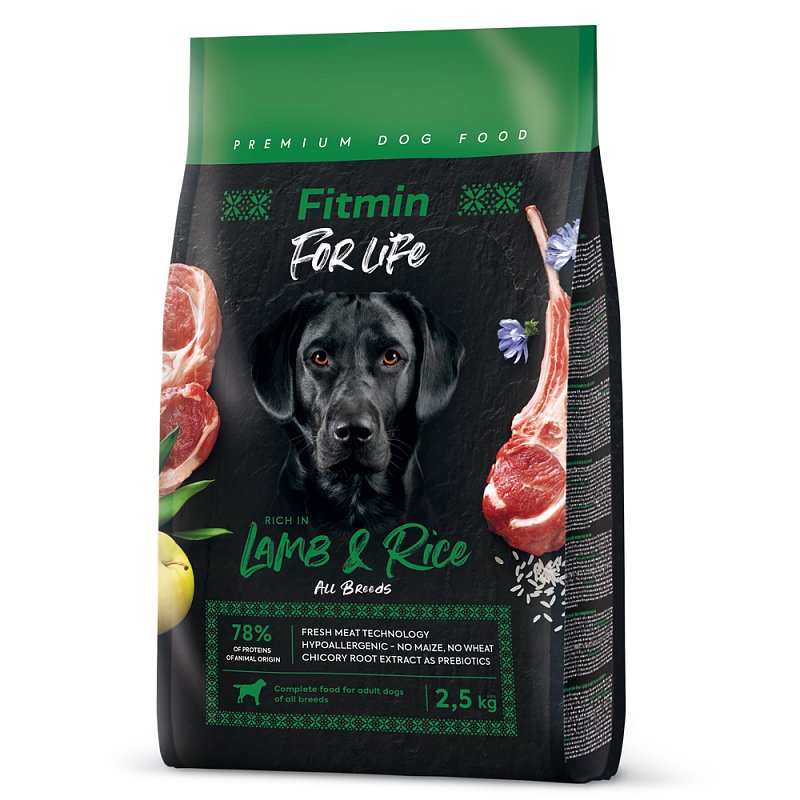 Fitmin For Life Lamb & Rice kompletní krmivo pro psy 2,5kg