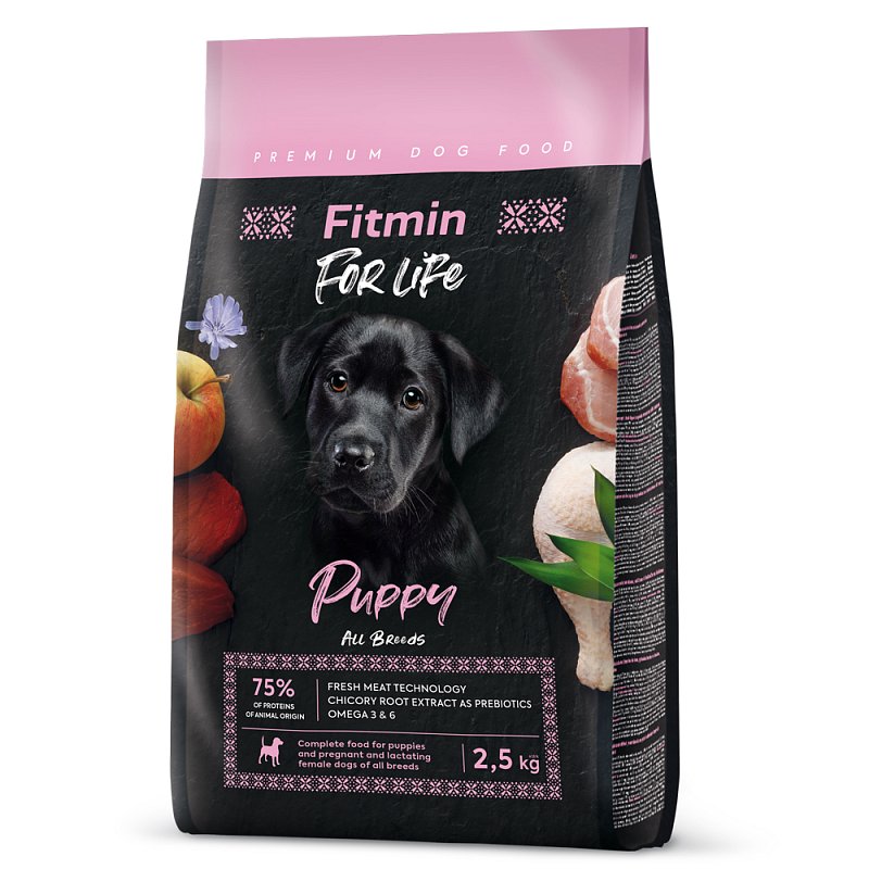 Fitmin For Life Puppy kompletní krmivo pro psy juniory 2,5kg