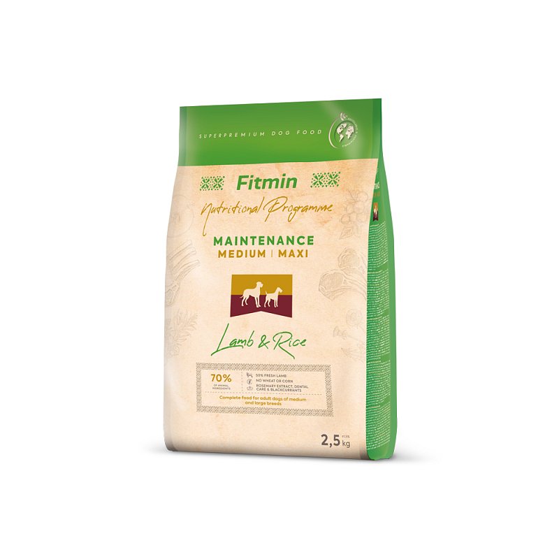 Fitmin dog medium maxi lamb&rice - 2,5kg