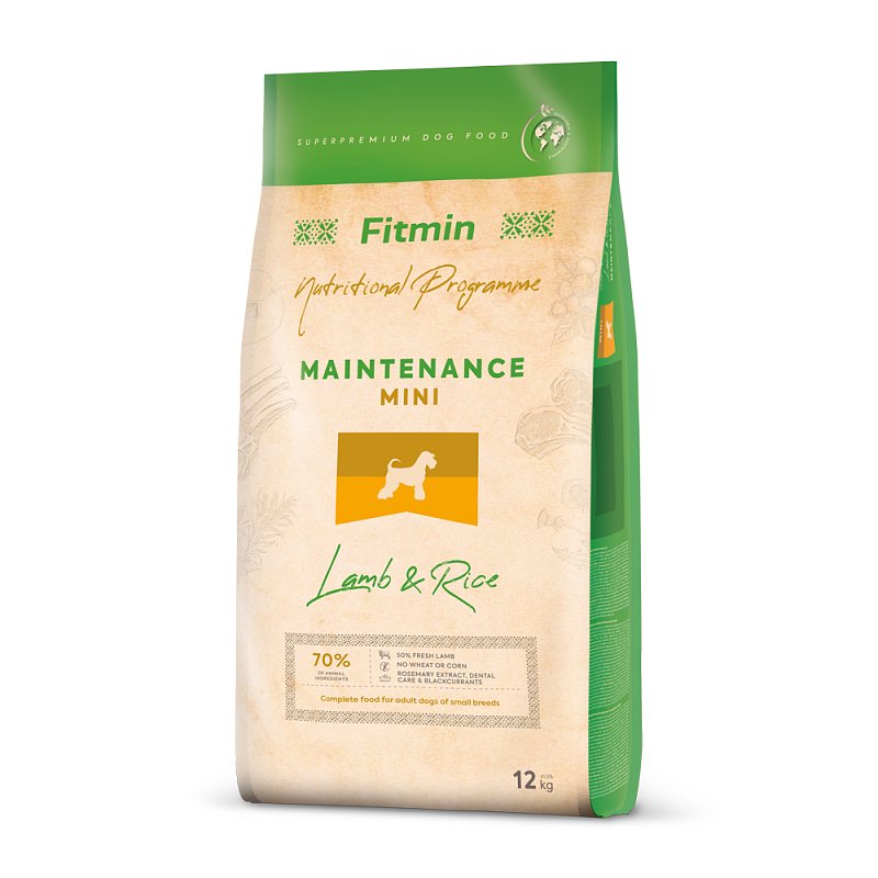 Fitmin dog mini lamb&rice - 12kg