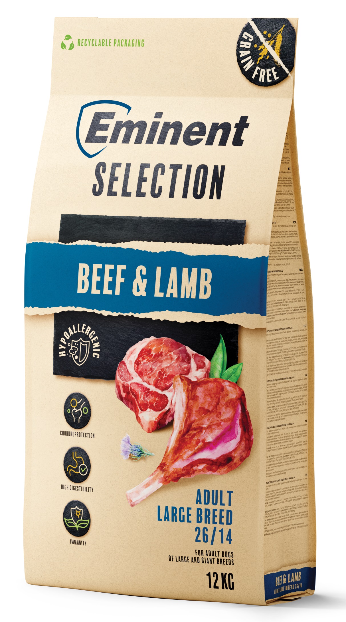 Eminent Dog Selection Adult Large Breed Beef&Lamb 12kg