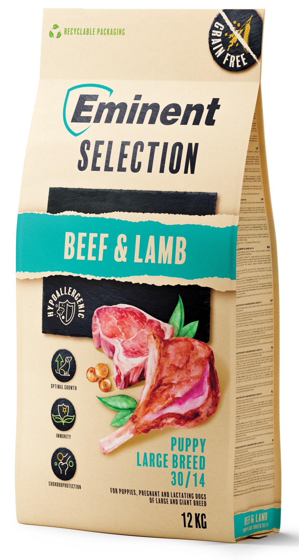 Eminent Dog Selection Puppy Large Breed Beef&Lamb 12kg