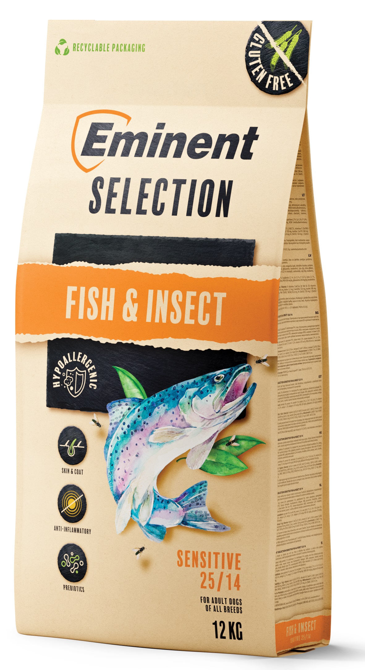 Eminent Dog Selection Sensitive Fish&Insect 12kg