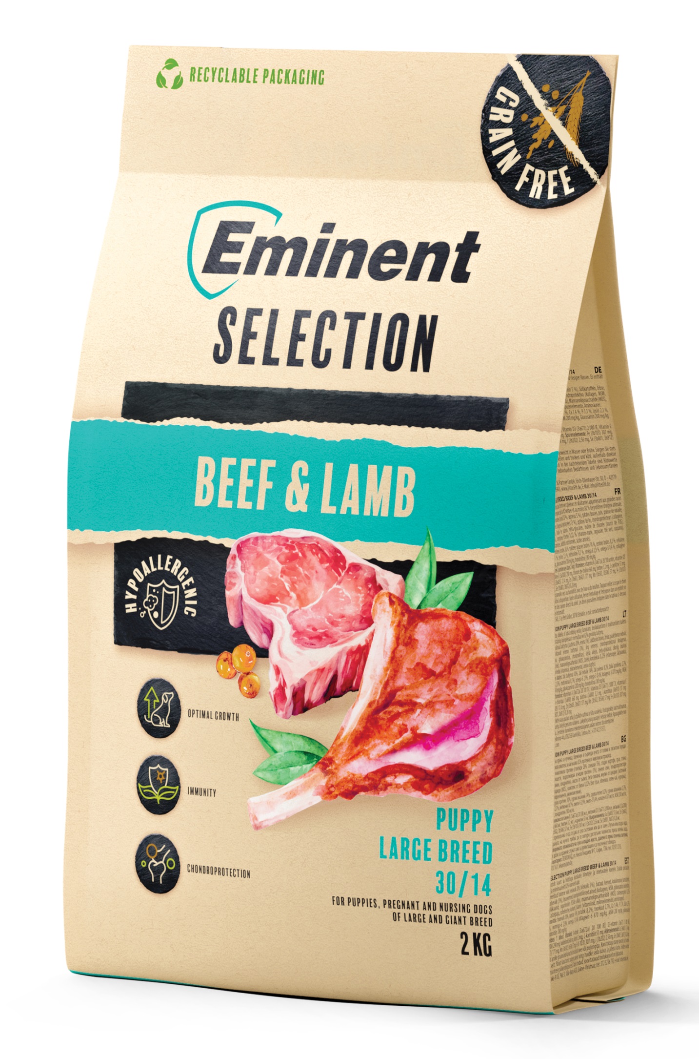 Eminent Dog Selection Puppy Large Breed Beef&Lamb 2kg