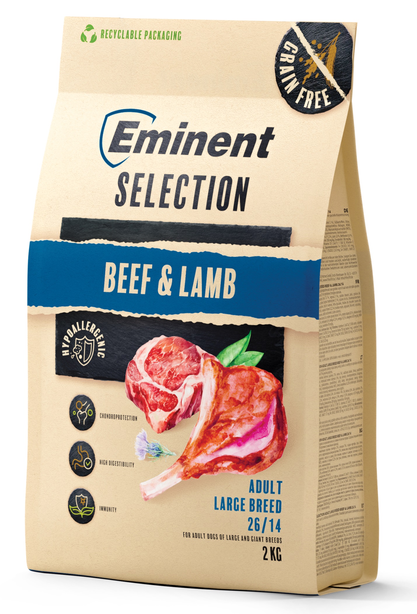 Eminent Dog Selection Adult Large Breed Beef&Lamb 2kg
