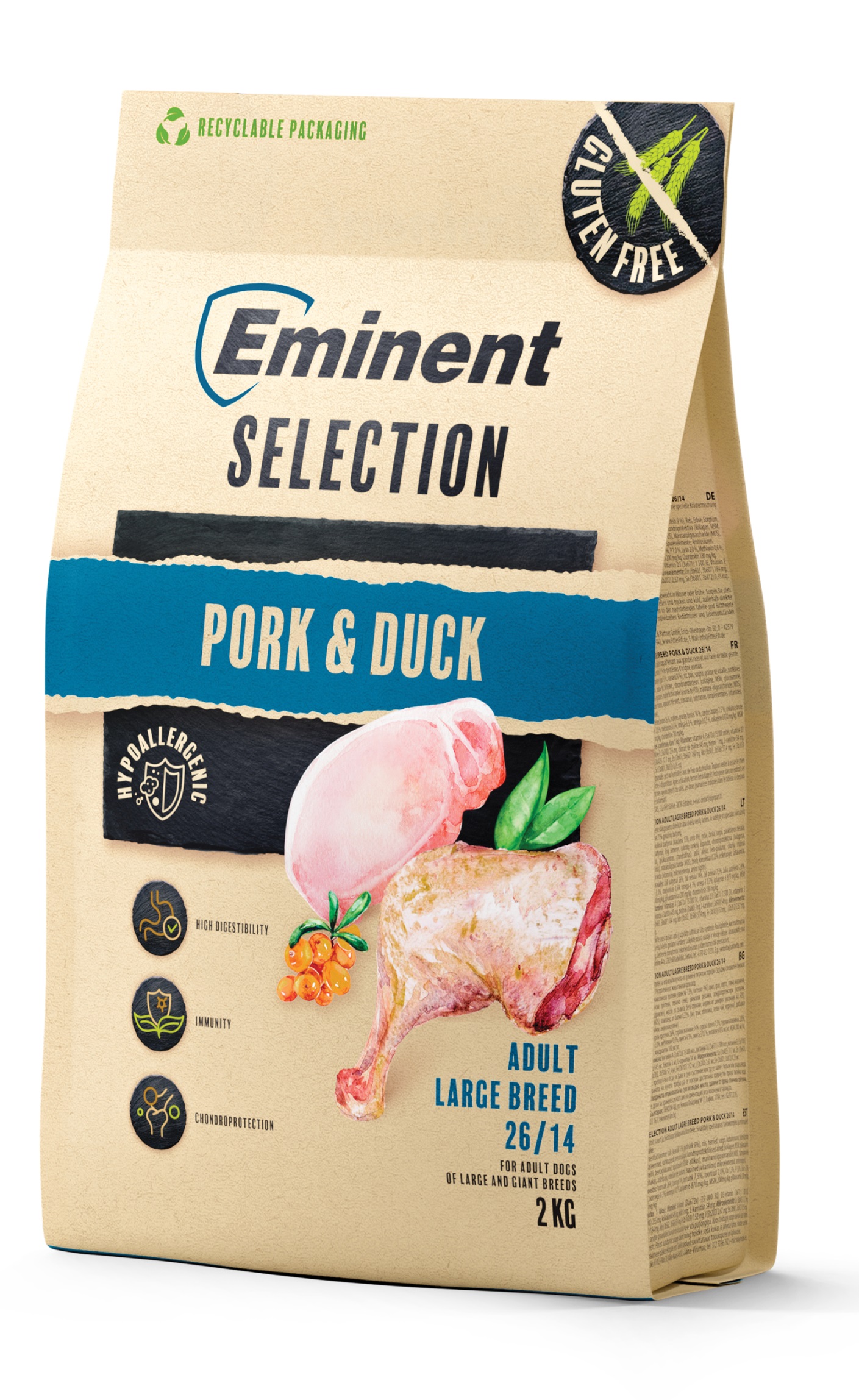 Eminent Dog Selection Adult Large Breed Pork&Duck 2kg