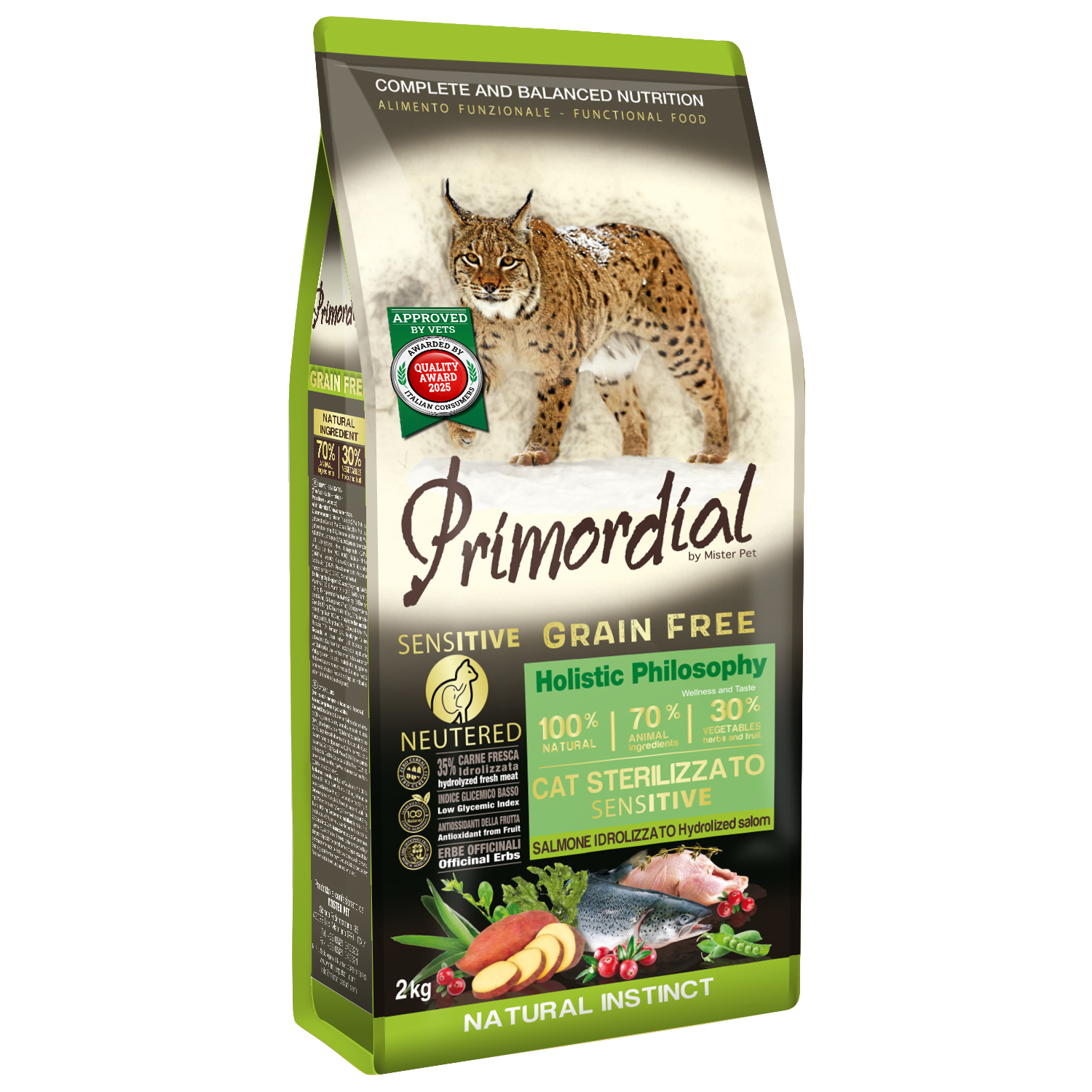 Primordial PGF Cat Sterilizzato Salmon 2kg