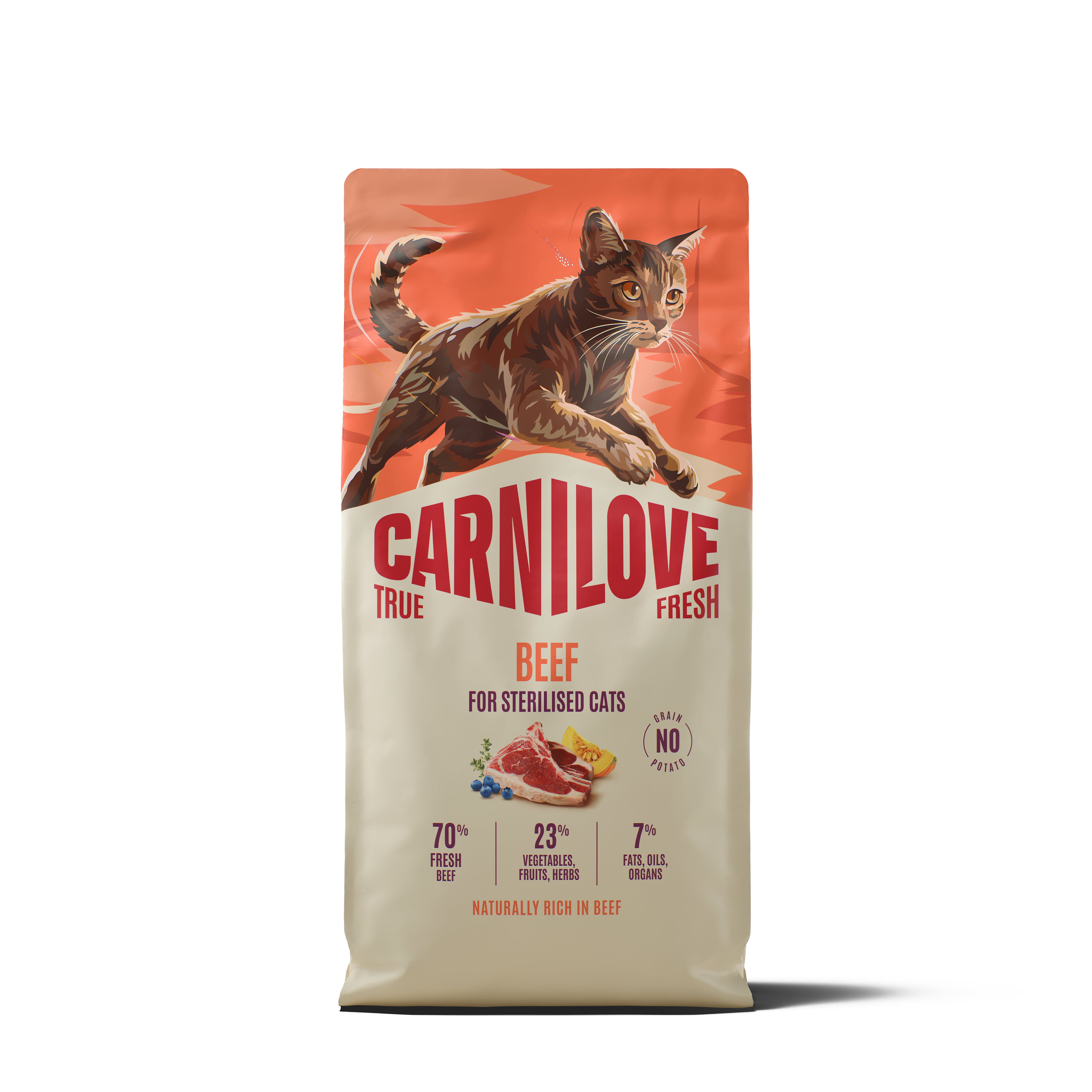Carnilove Cat True Fresh Dry Beef Steril. Adult AB 2kg