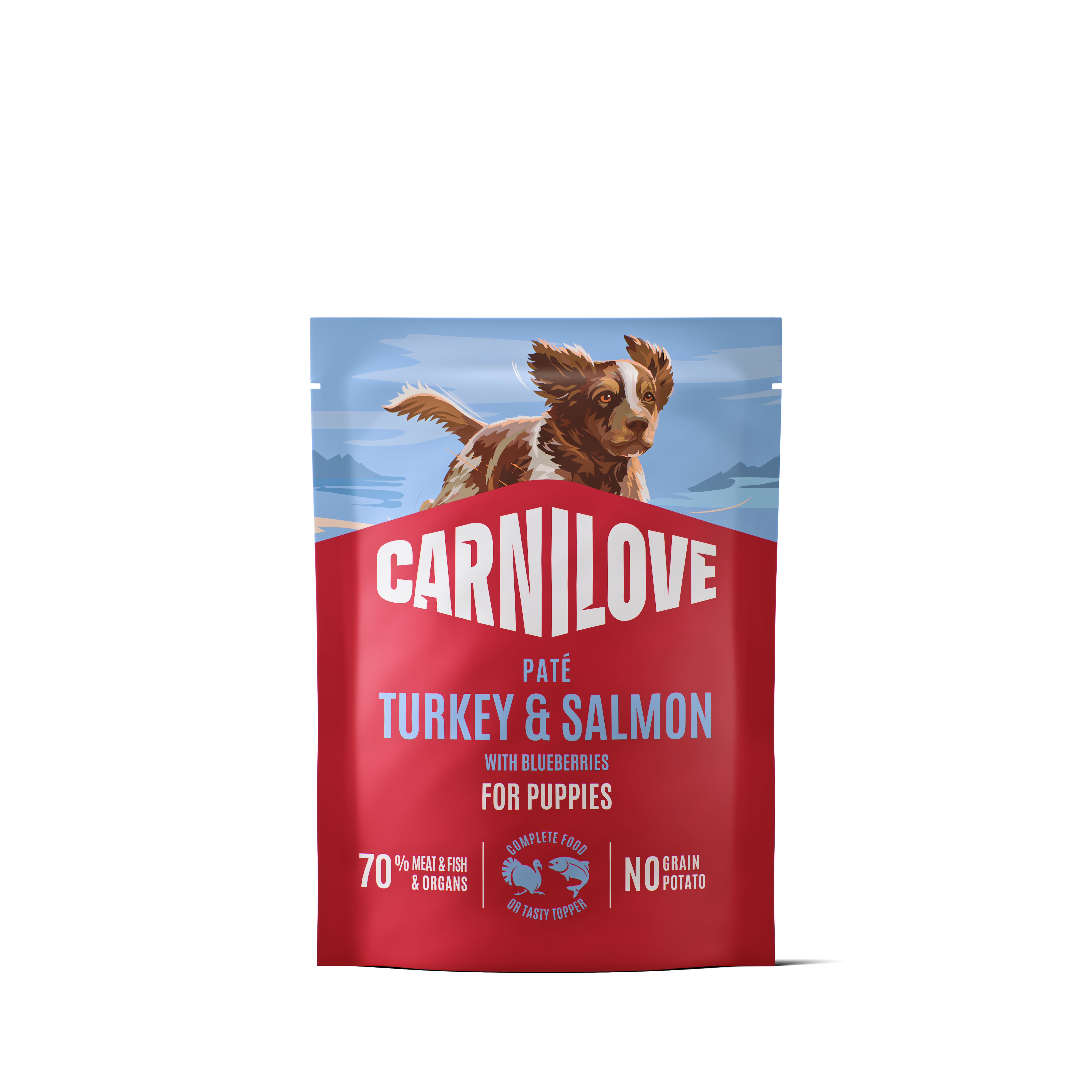 Carnilove Dog Pouch Paté Turkey&Salm.+Blueb.Puppy 300g