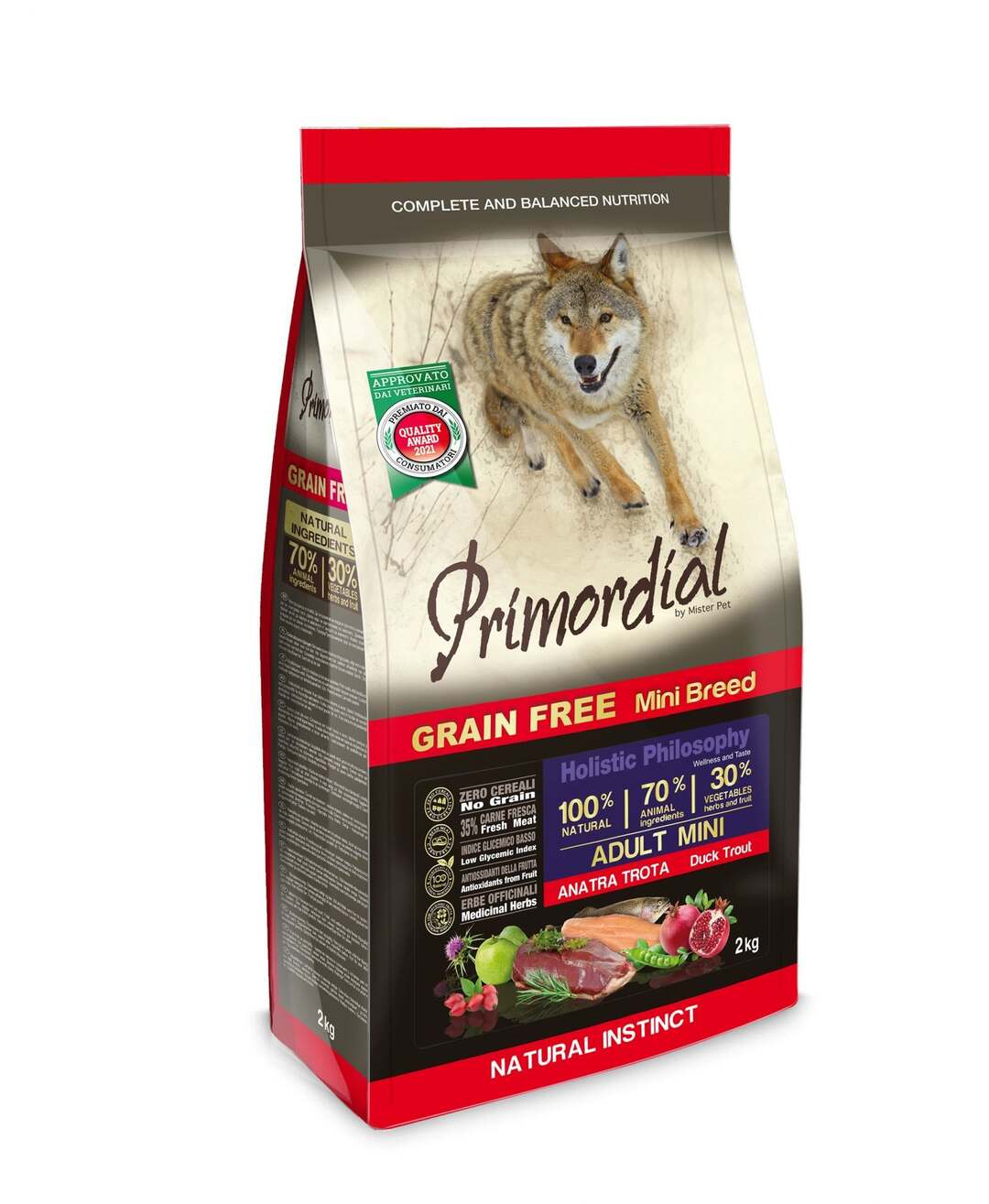 Primordial Mini Adult Trout & Duck 2 kg