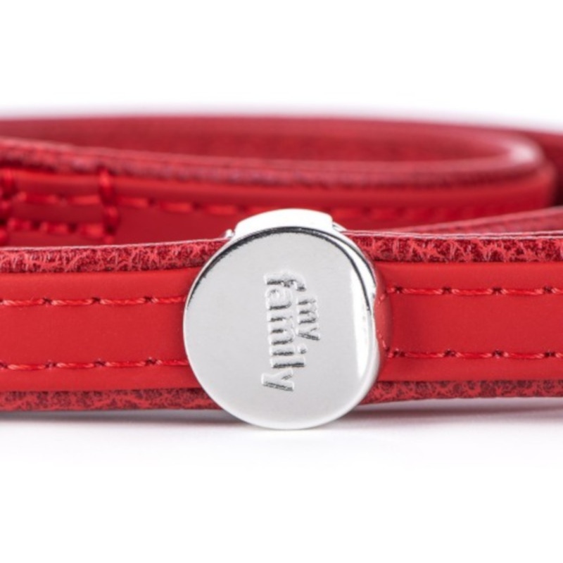  Vodítko kůže Bilbao S 110cm/15mm červené MYFAMILY 