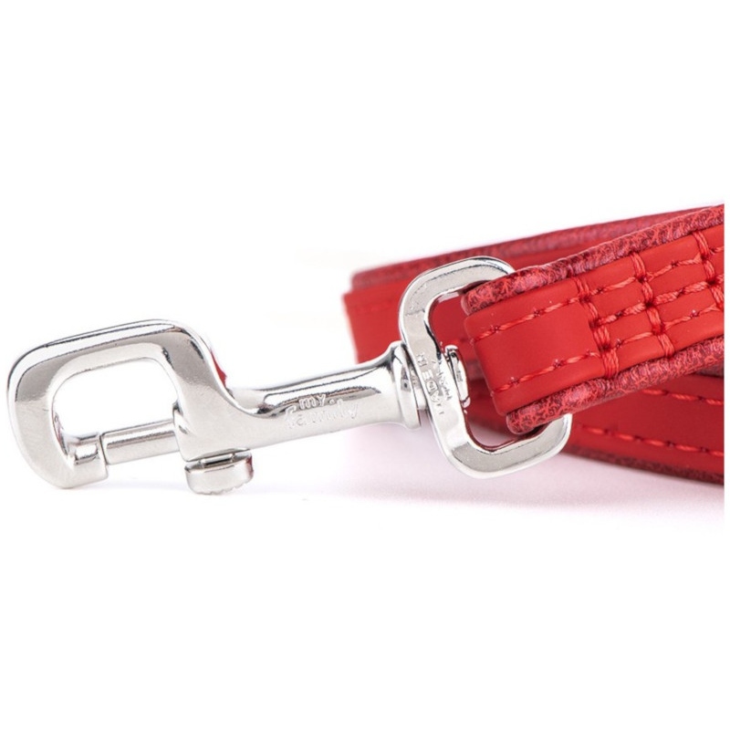  Vodítko kůže Bilbao S 110cm/15mm červené MYFAMILY 