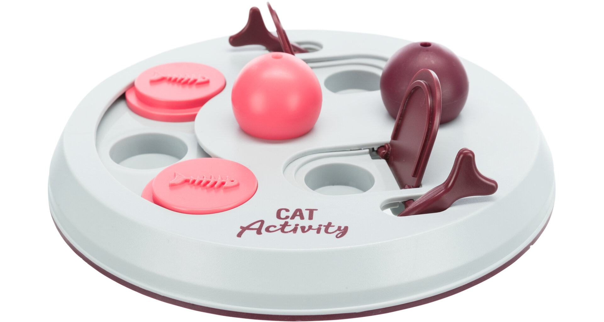 Cat Activity FLIP BOARD, strategická hra,  ø 23, vínová/růžová/šedá
