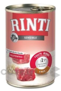 Rinti Dog Sensible konzerva hovězí+rýže 400g