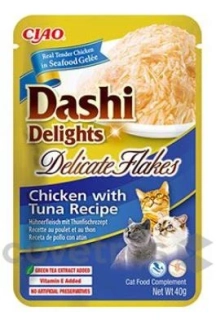 Churu Cat Dashi Delights Deli Flakes Chick&Tuna 40g