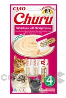 Churu Cat Tuna Recipe with Shrimp Flavour 4x14g