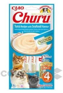 Churu Cat Tuna Recipe with Seafood Flavour 4x14g