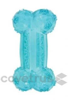 Hračka pes BONE TPR POP kost 12cm tyrkys Zolux