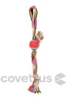 Hračka pes TENNIS BALL ROPE laso 50cm Zolux