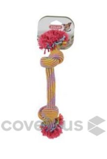 Hračka pes Přetahovadlo barevné 2 uzly 30cm Zolux