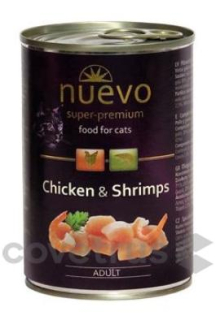 Nuevo kočka adult Kuře a krevety konz. 400g